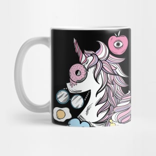 Retro Cute Unicorn Doodle Art Style Mug